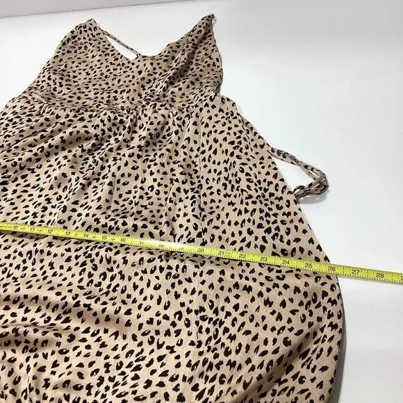 Cupshe Summer Dress Strappy Back Flowy Animal Print Maxi Lined NWT M - Picture 12 of 13